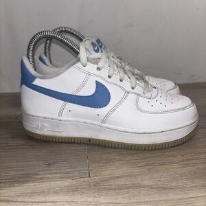Girls 3.5Y Nike Air Force 1 White Blue Classic Low FV5948-115